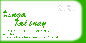 kinga kalinay business card
